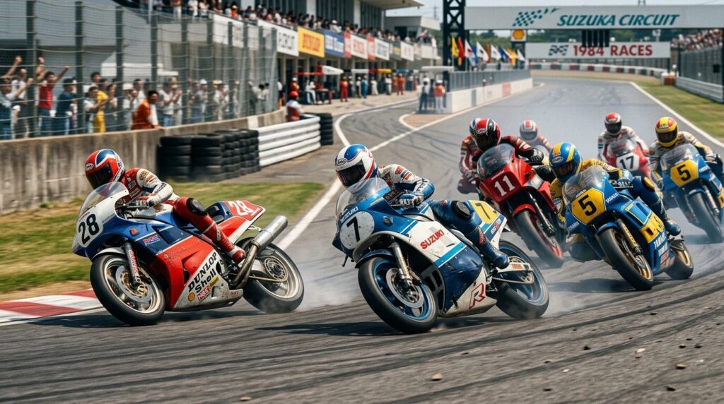 1980s Japanese sport motorcycle racing scene