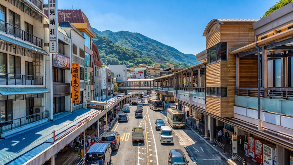 hakone yumoto shopping street traditional shops japan travel street food