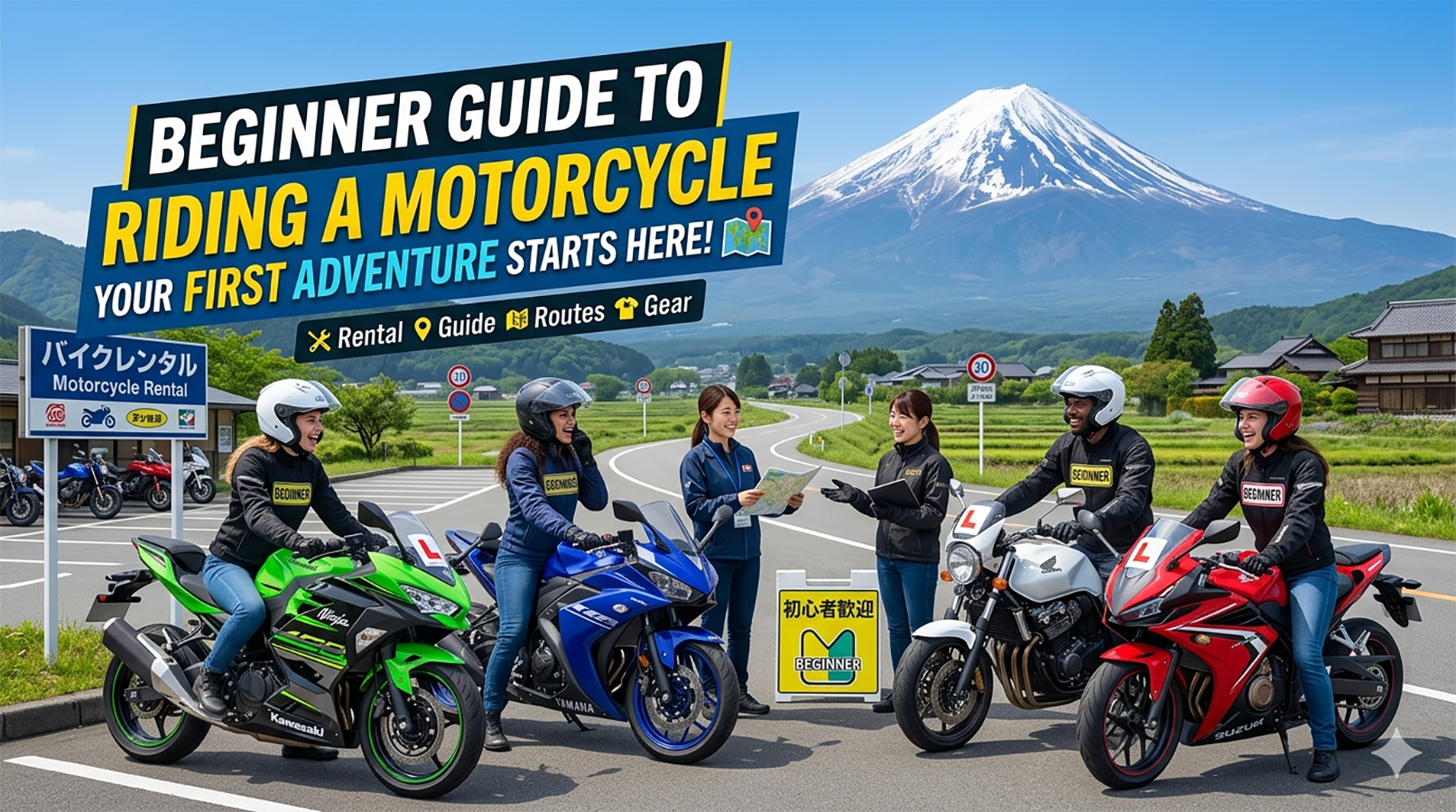 Beginner riding Japan