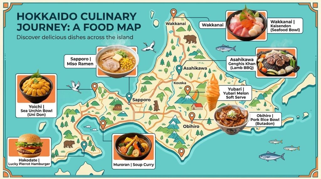 Hokkaido Motorcycle Touring Food Map
