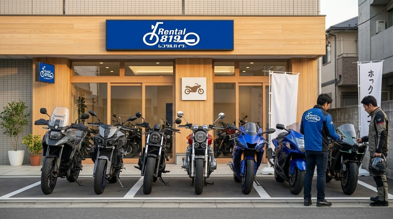 Japan motorcycle rental shop