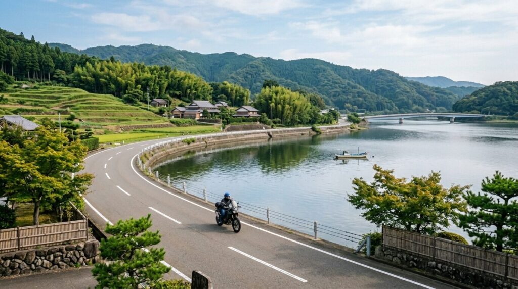 Lake Hamana motorcycle route Japan