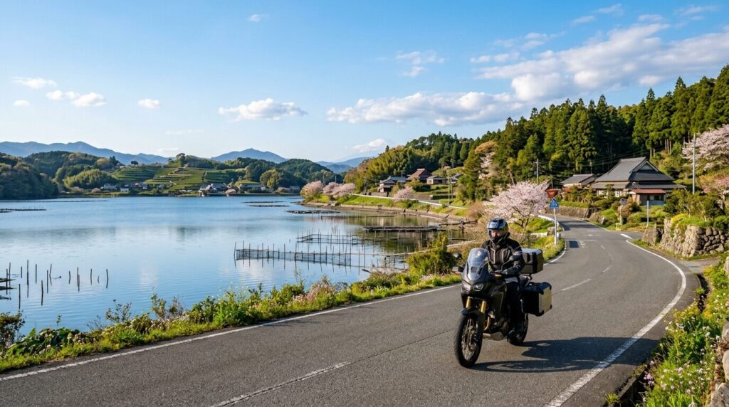 Lake Hamana motorcycle touring