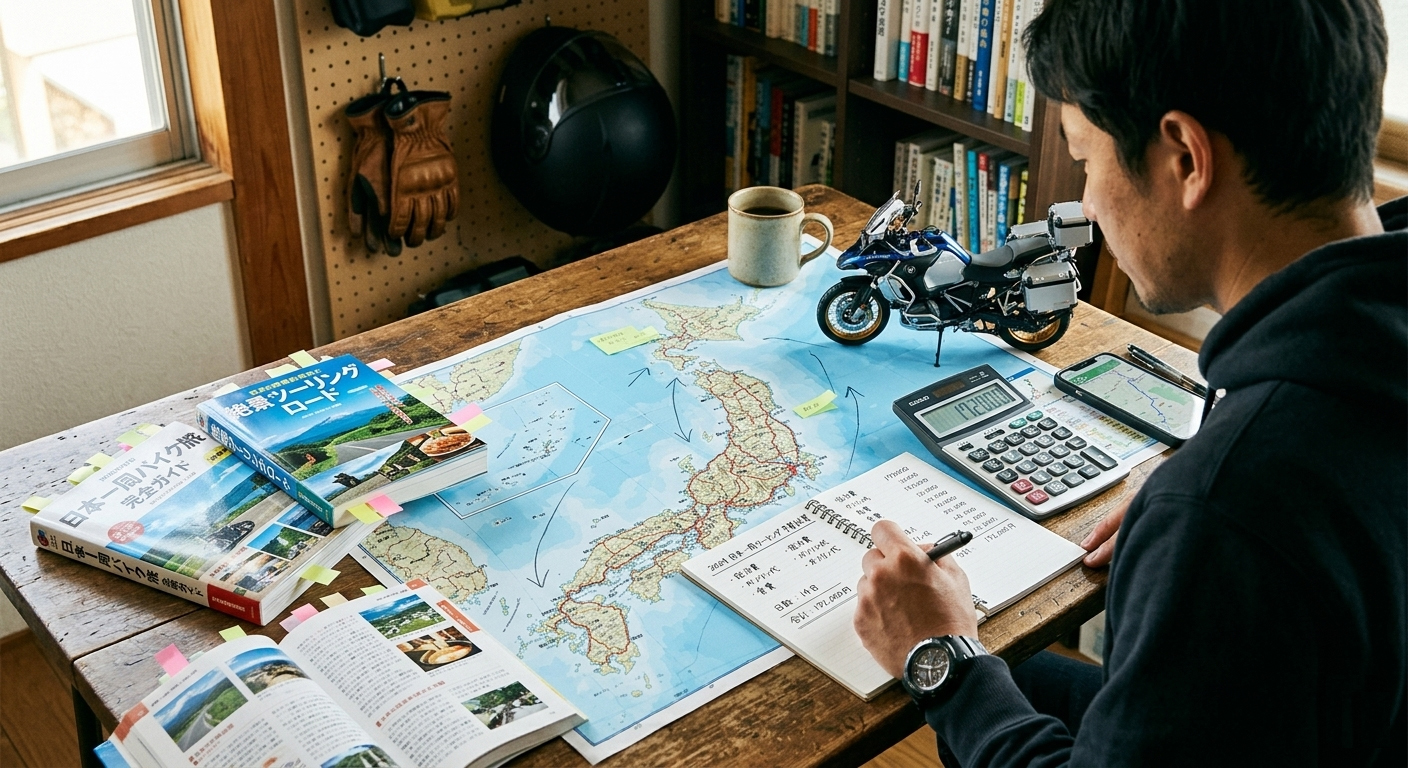 Motorcycle touring budget planning