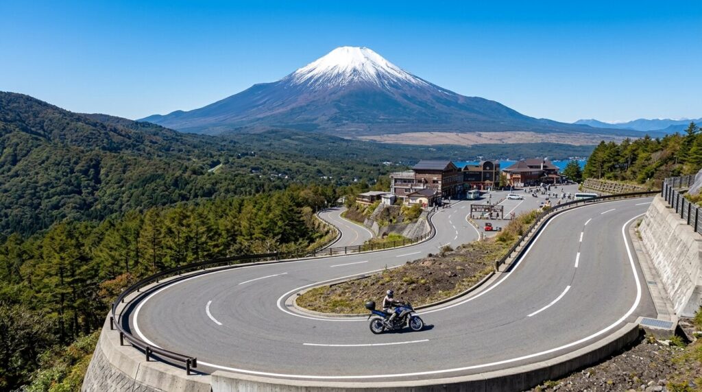 Mount Fuji 5th Station motorcycle parking area