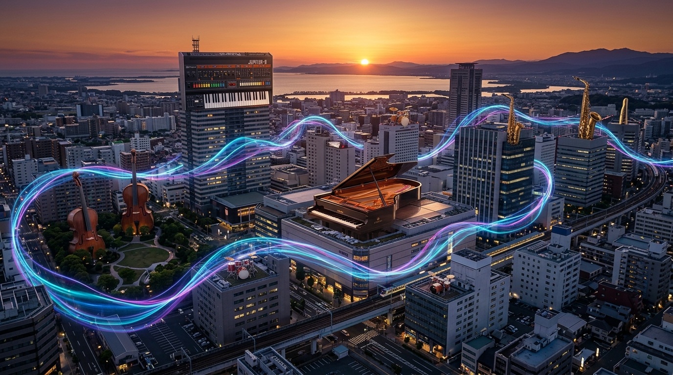 Hamamatsu city Japan global music instrument capital Yamaha Roland