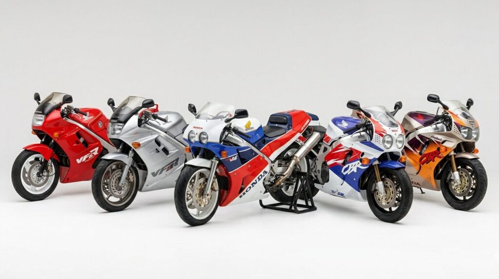 Honda motorcycles 1980s 1990s Fireblade VFR lineup
