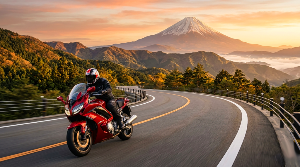 Izu Skyline smooth mountain road Japan motorcycle
