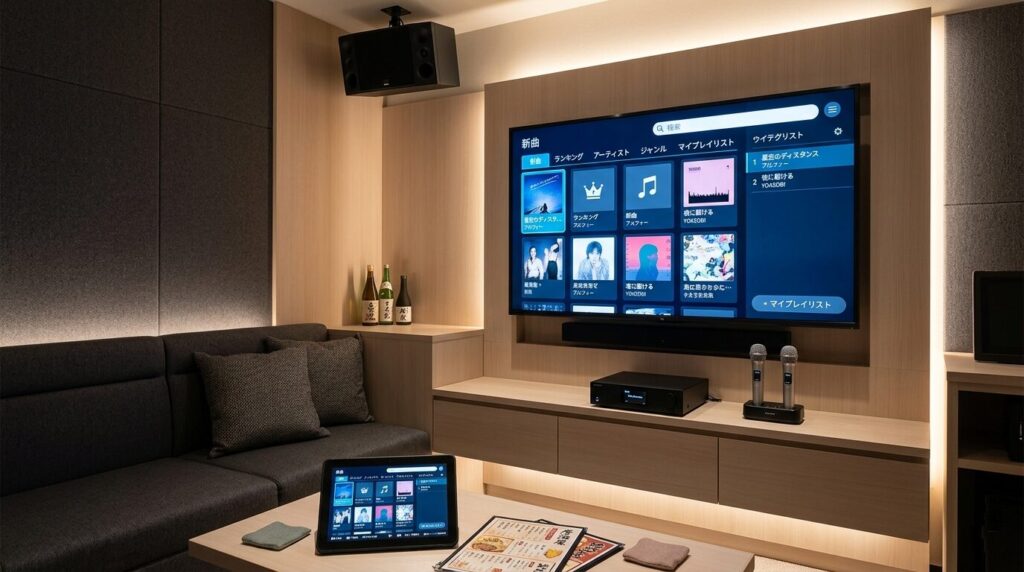 Japanese digital karaoke system with large song library