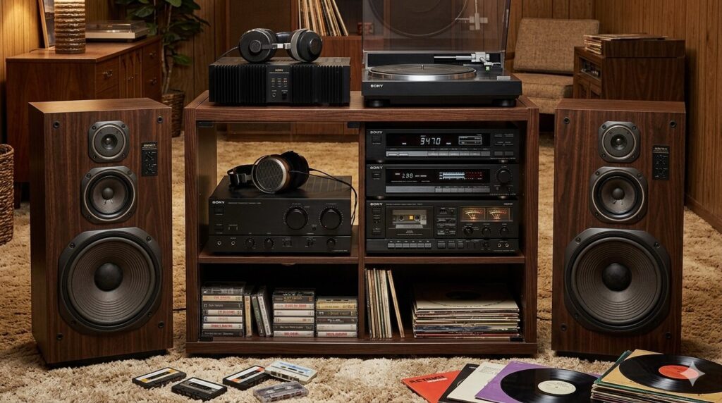 1980s Japanese hi-fi stereo system