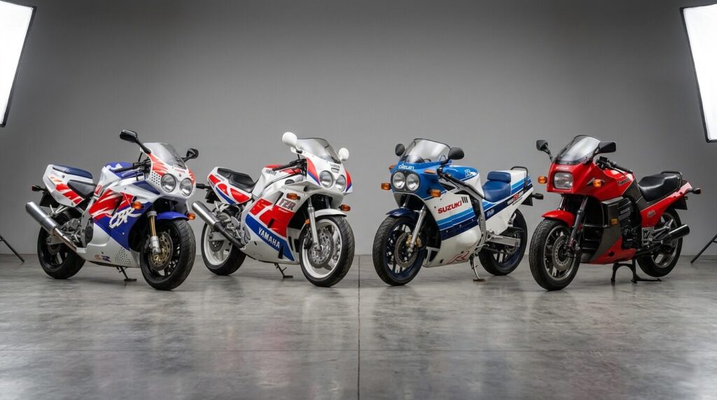 Japanese sport bikes 1980s 1990s Honda Yamaha Suzuki Kawasaki
