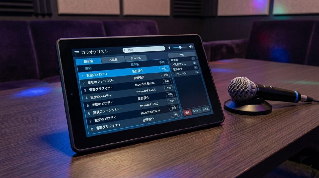 Japanese karaoke touchscreen remote denmoku