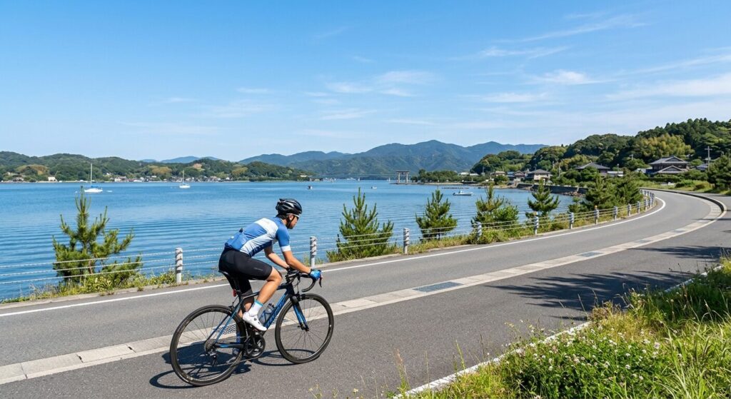 Cycling around Lake Hamana Japan scenic route