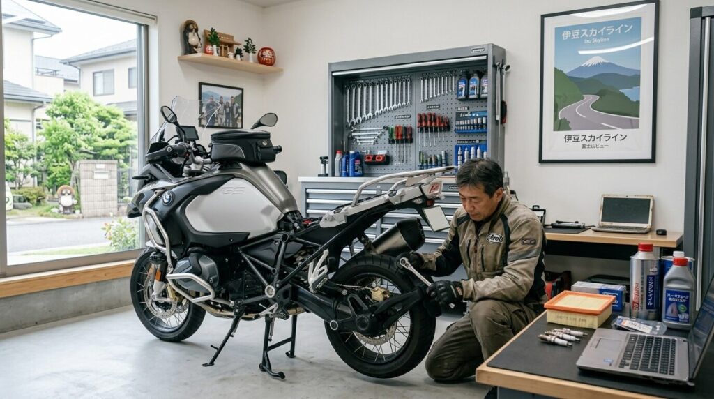 Motorcycle DIY culture in Japan garage experience