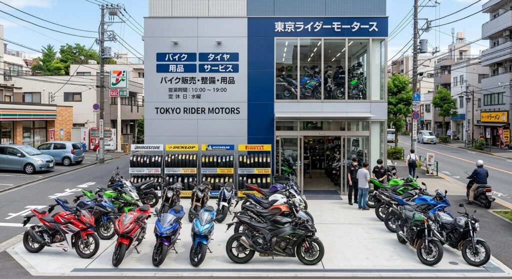Motorcycle shops in Hamamatsu Japan with tire services