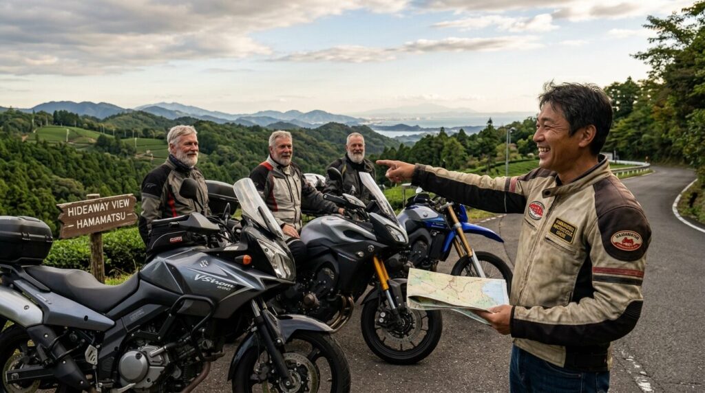 Guided motorcycle touring experience in Hamamatsu Japan
