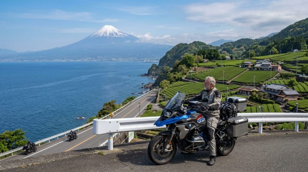 Scenic motorcycle touring roads in Shizuoka Japan